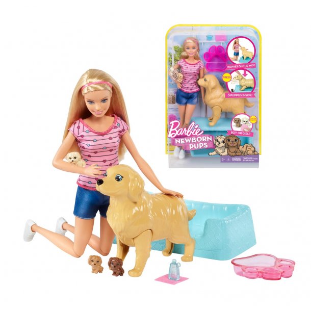 Barbie med hund og 3 hundehvalpe. Barbie dukker og tilbehør Klovnen